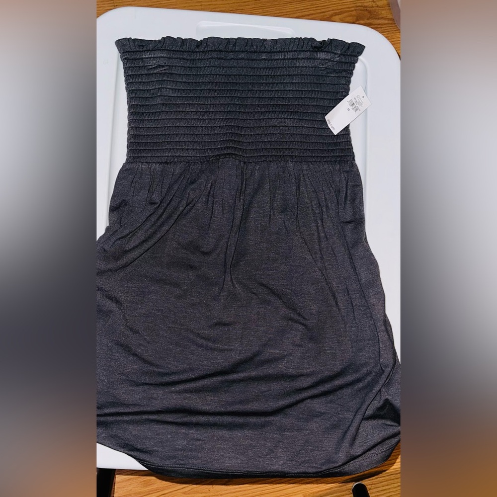 Gray Strapless Dress - Picture 3 of 3